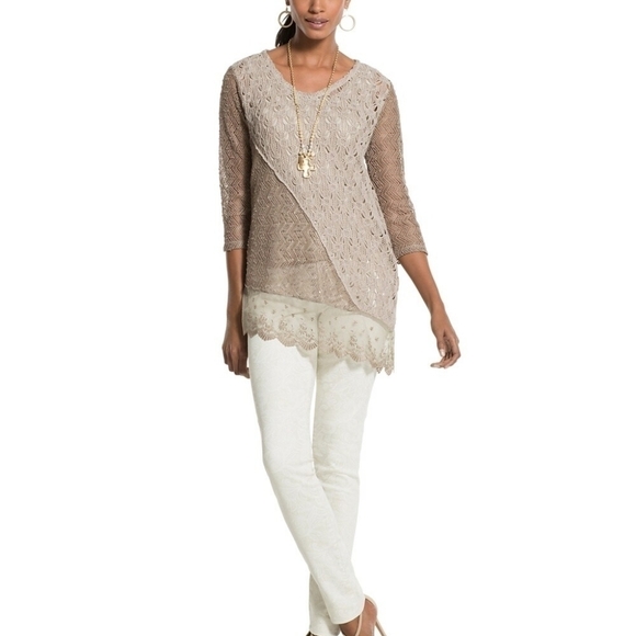 CHICO'S PLATINUM Hidden Floral-Print Jeggings - Picture 3 of 15